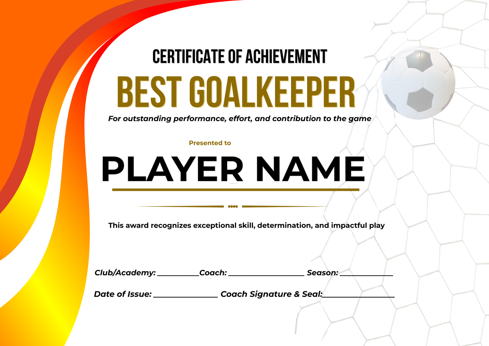 sertifikat za golmane